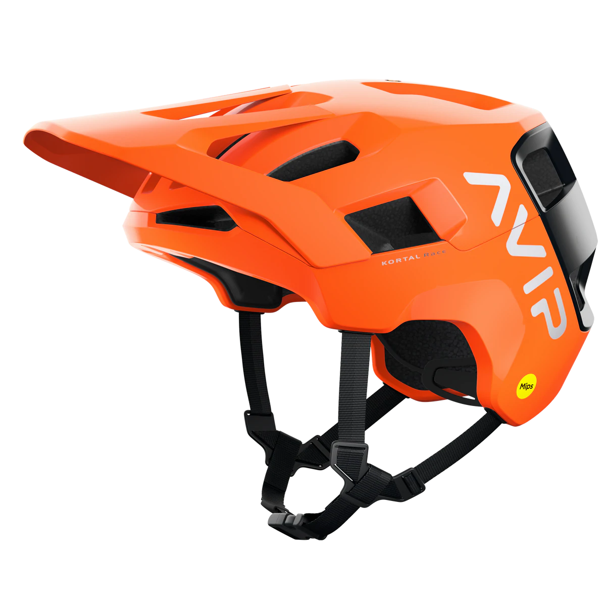 POC Kortal Race MIPS MTB Helmet - Fluorescent Orange Avip-Uranium Black Matt