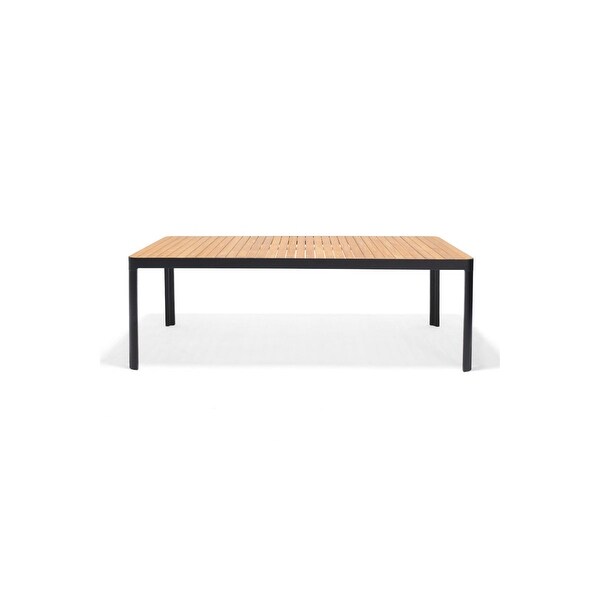 Amazonia Portalew FSC Teak and Aluminum Outdoor Patio Dining Table