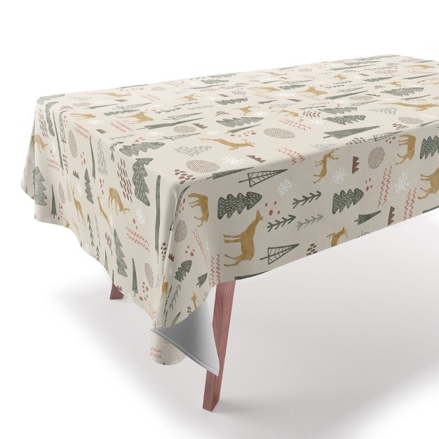 Marta Barragan Camarasa Deer Christmas Forest Tablecloth deny Designs