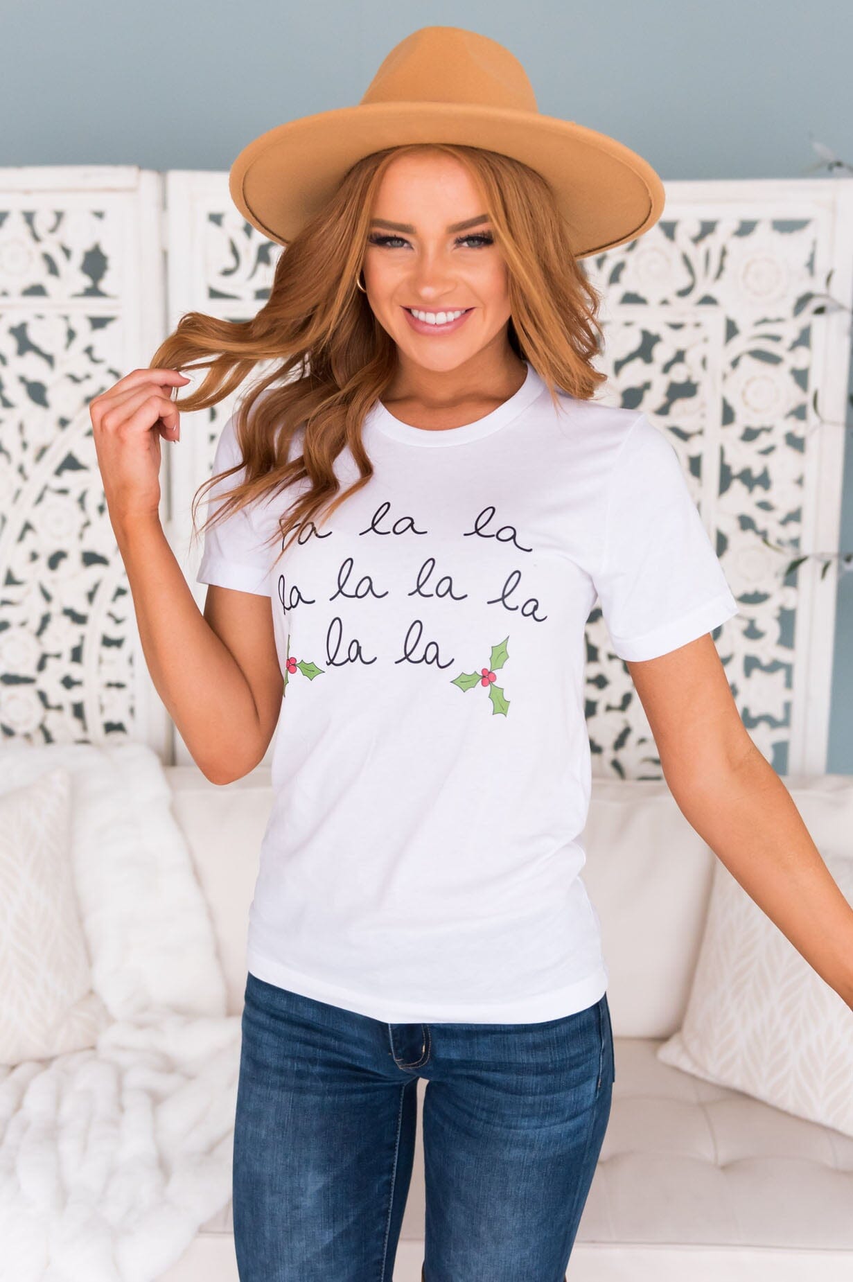 Fa La La La Modest Graphic Tee