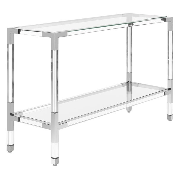 SAFAVIEH Couture High Line Collection Arverne Acrylic Silver Console Table - 47