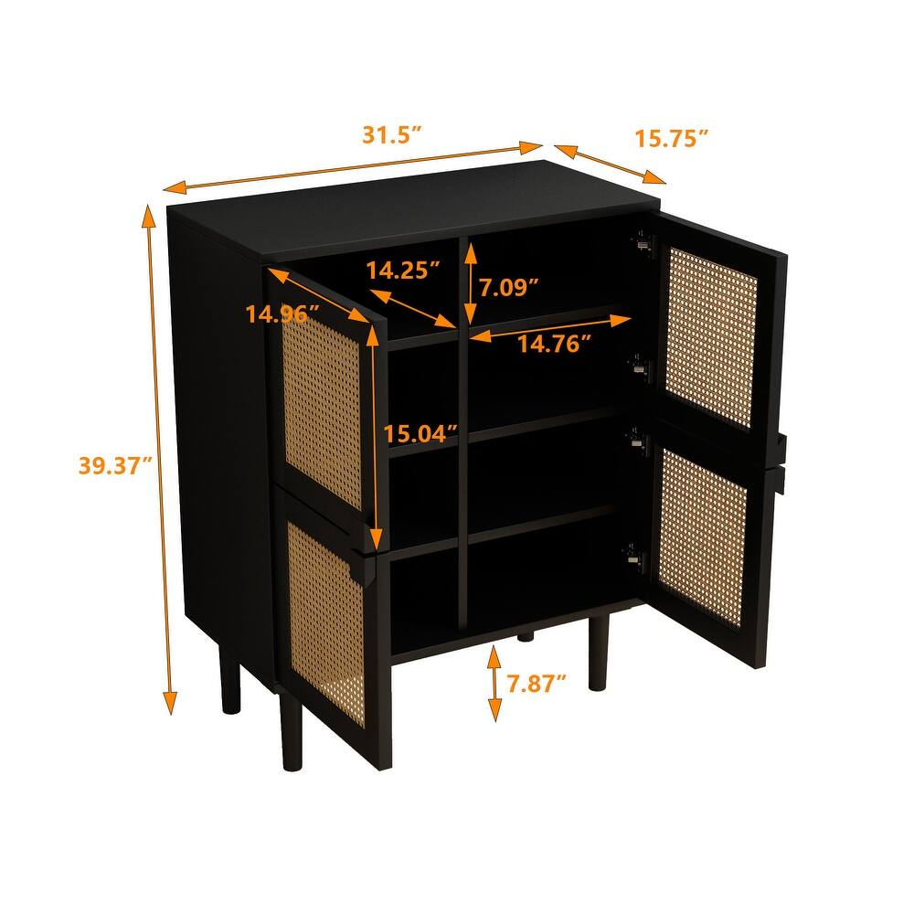 Rattan Mesh Storage Cabinet   N/A