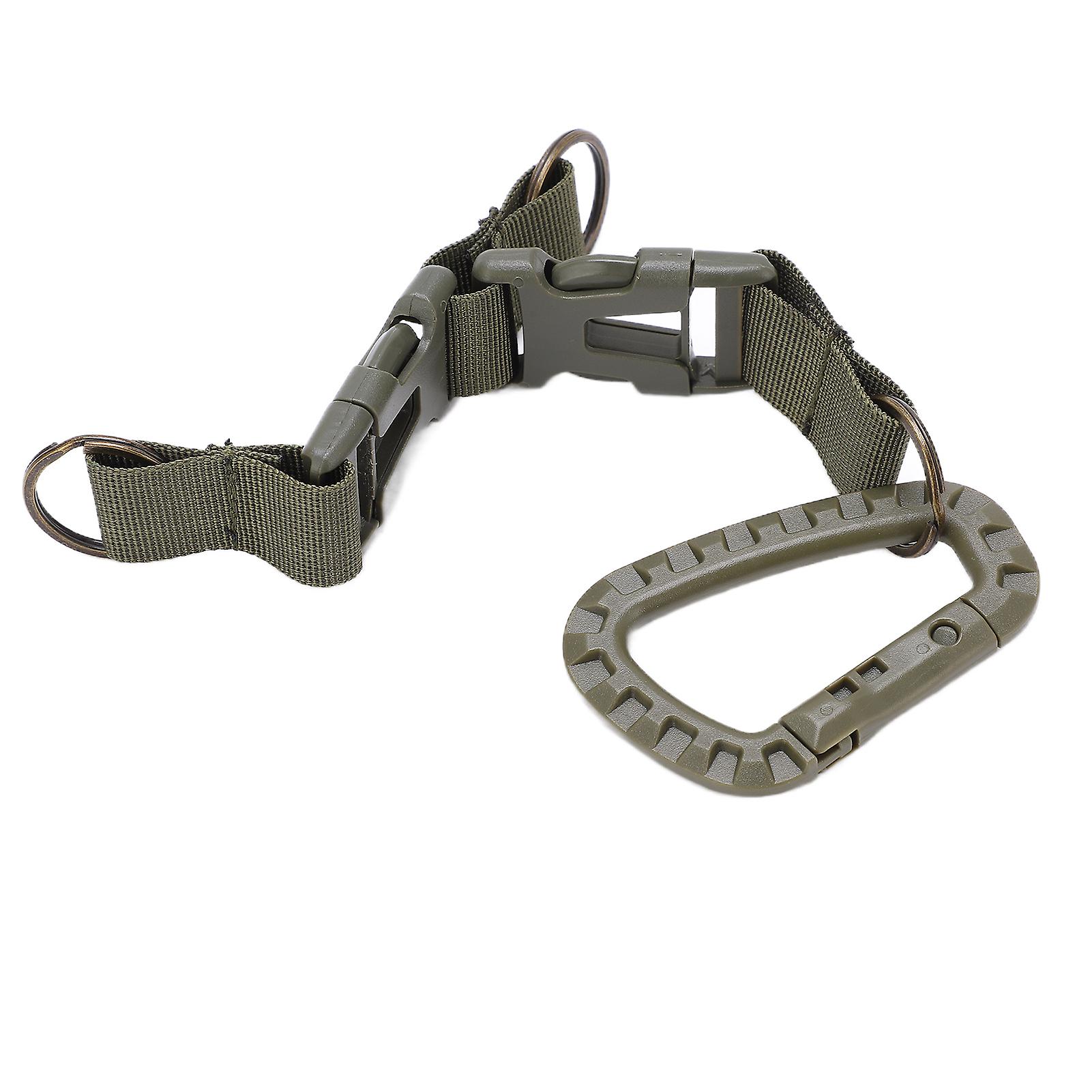 Plastic Carabiner D Ring Keychain Molle Webbing Gear Clip For Camping Hiking Fishinggreen