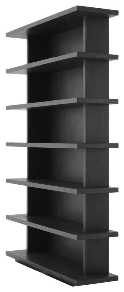 Charcoal Gray Oak Bookcase  Eichholtz Malibu   Transitional   Bookcases   by Oroa   Distinctive Furniture  Houzz