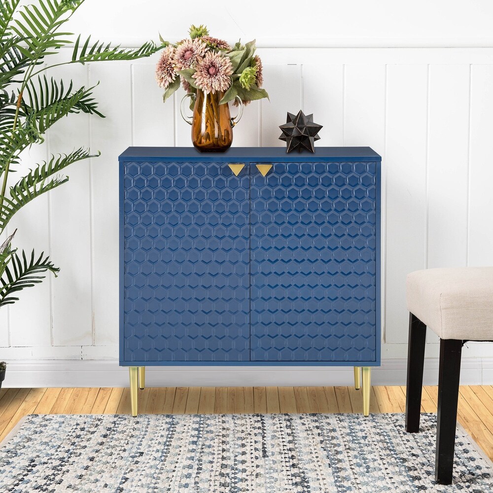 GZMR Hexagonal Pattern 2 door Storage Cabinet Buffet Cabinet Sideboard