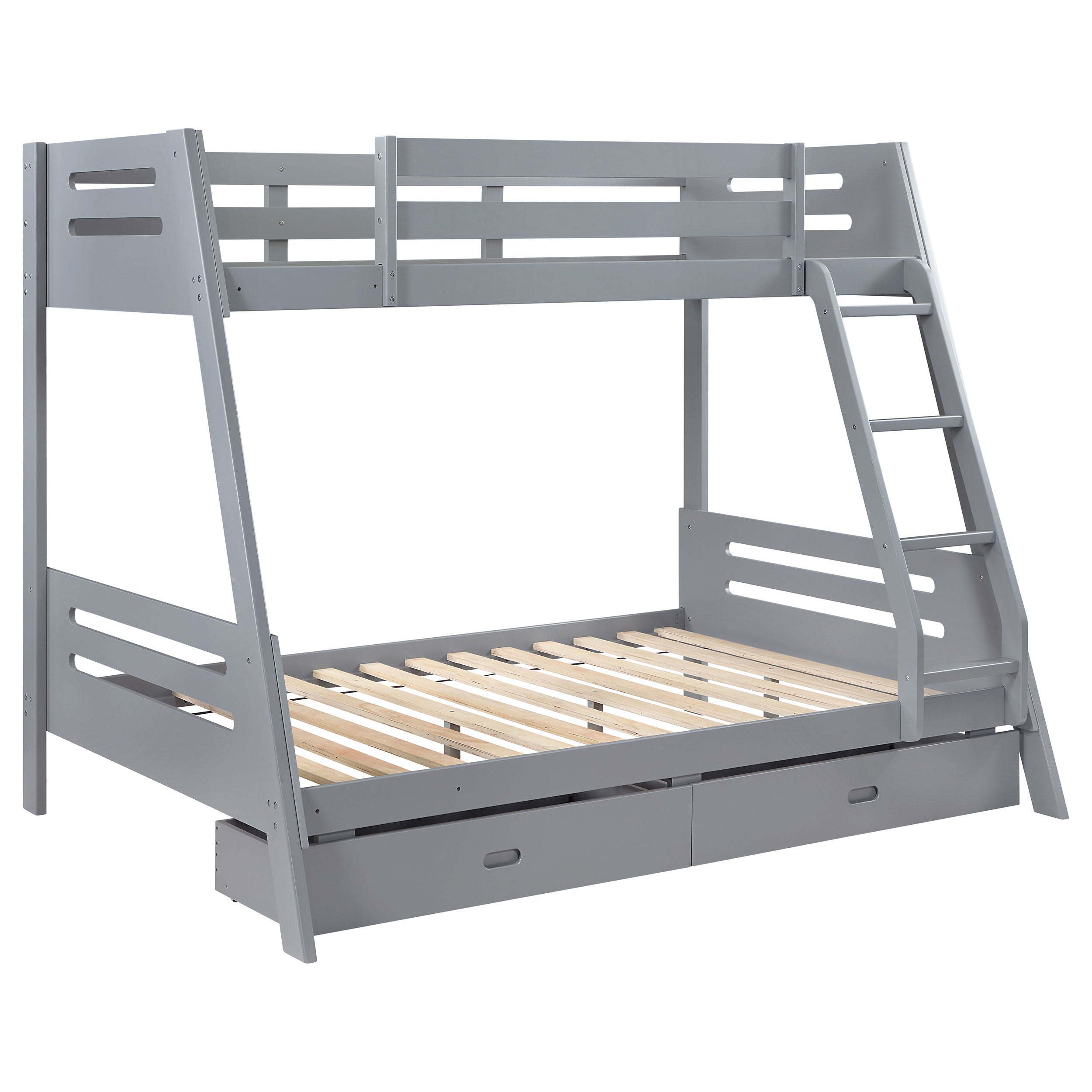 Flynn Wood Twin Over Full Bunk Bed Weathered Brown-400809