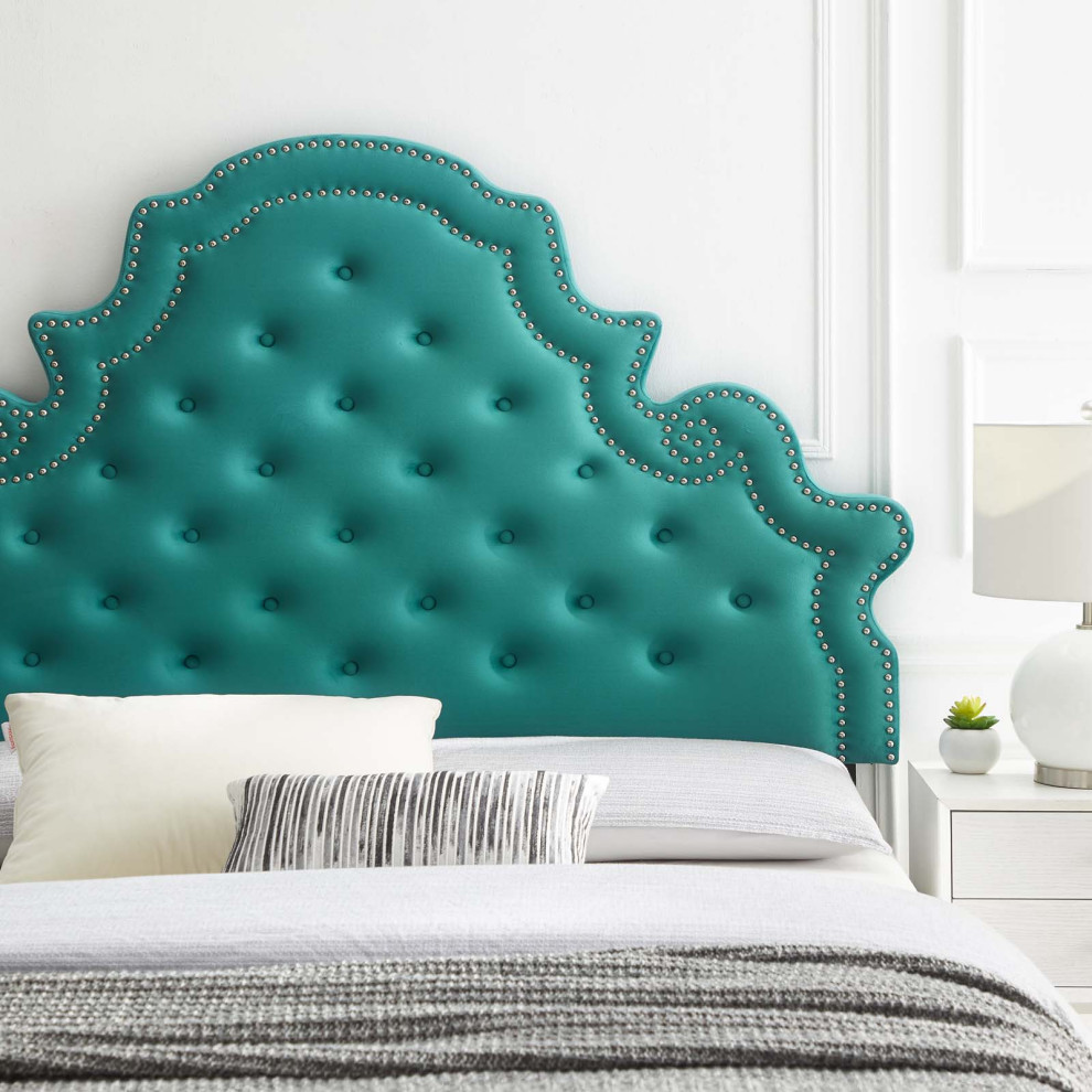 Diana Tufted Performance Velvet Twin Headboard   Contemporary   Headboards   by ShopFreely  Houzz