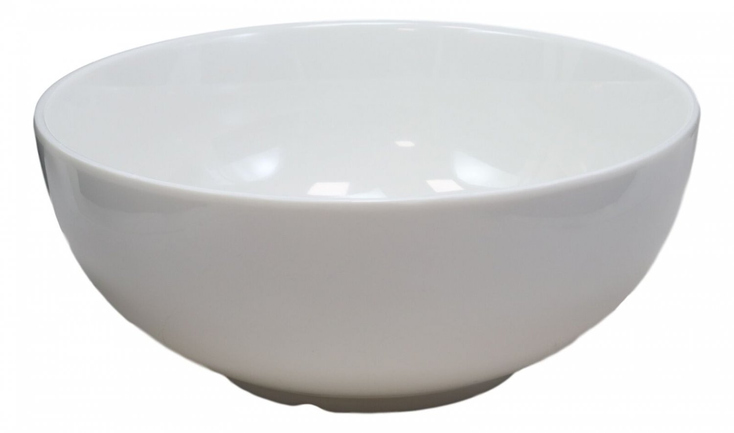 1 Pack Of 6 Large Contemporary Round White Jade Melamine Ramen Pho Vegetable Bowls EBR02