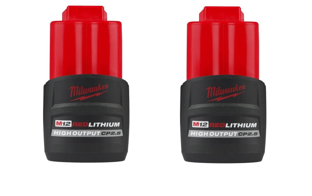 Milwaukee M12 REDLITHIUM HIGH OUTPUT CP2.5 Battery 2pk 48-11-2425X2 from Milwaukee