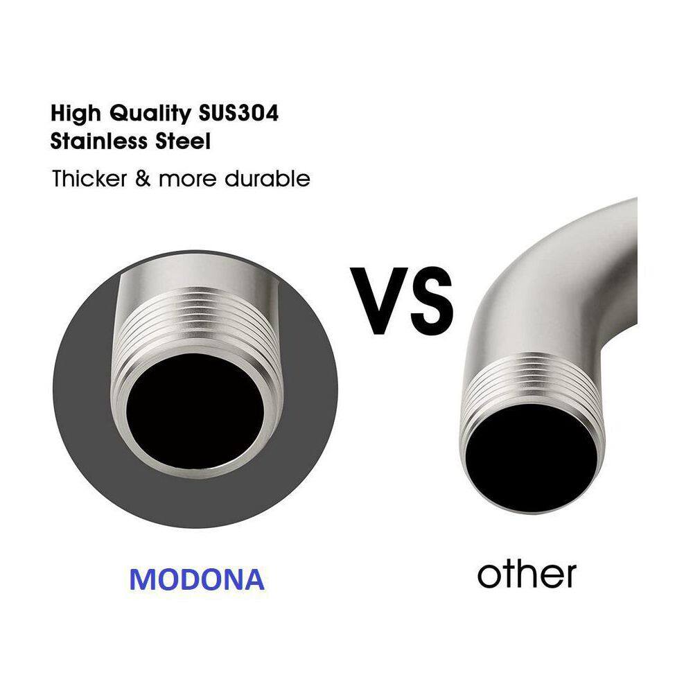 MODONA Adjustable Rain Shower Arm in Satin Nickel AC39-SN