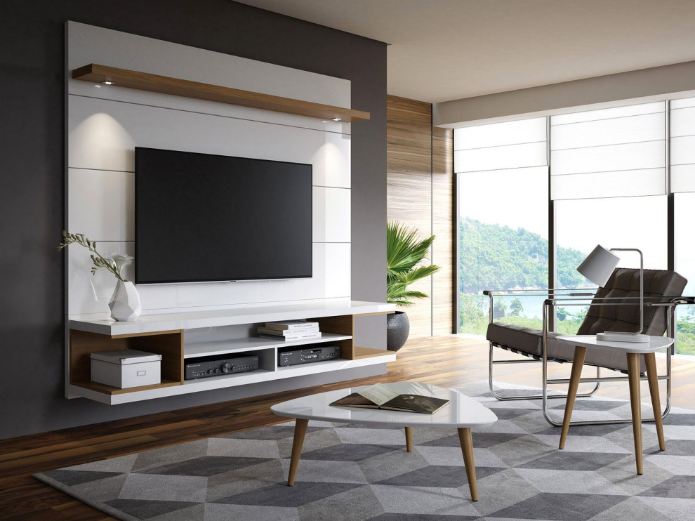 Manhattan Comfort Utopia Floating Theater Entertainment Center  Led Light   Transitional   Entertainment Centers And Tv Stands   by Manhattan Comfort  Houzz