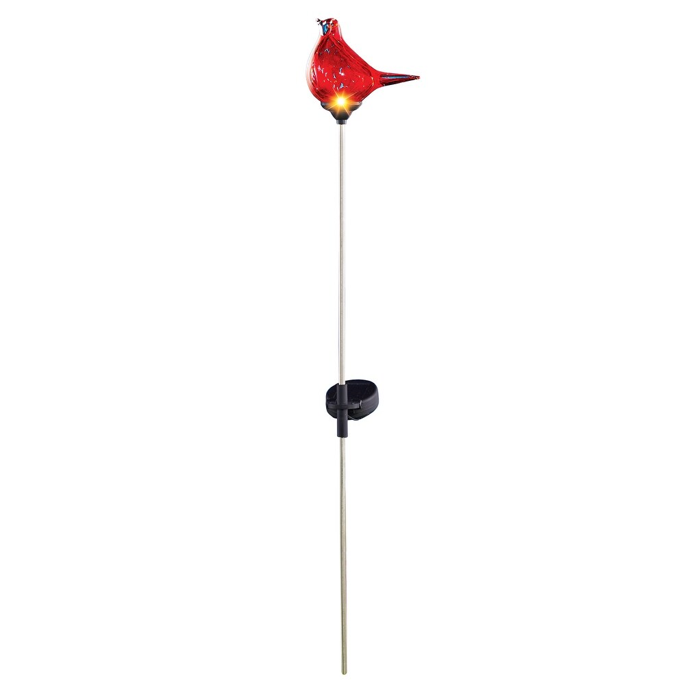 Outdoor Decorative Solar Glass Bird Garden Stake   20.000 x 5.880 x 4.000