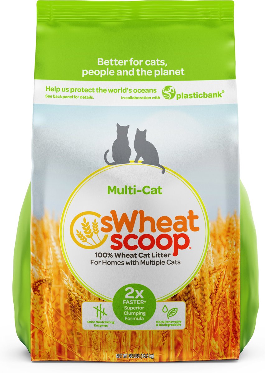 sWheat Scoop Fast Clumping Natural Multi Cat Litter