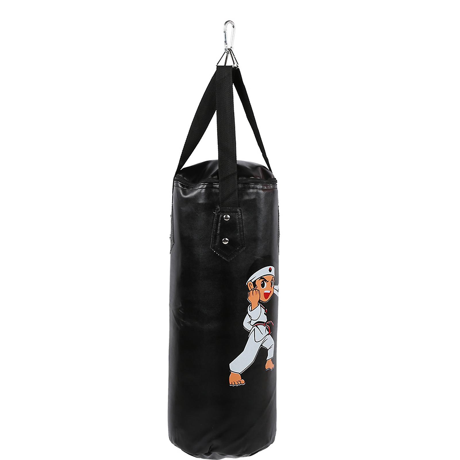 Children Boxing Sandbag Hanging Type Kid Sanda Muay Thai Training Hollow Equipmentblack 60cm