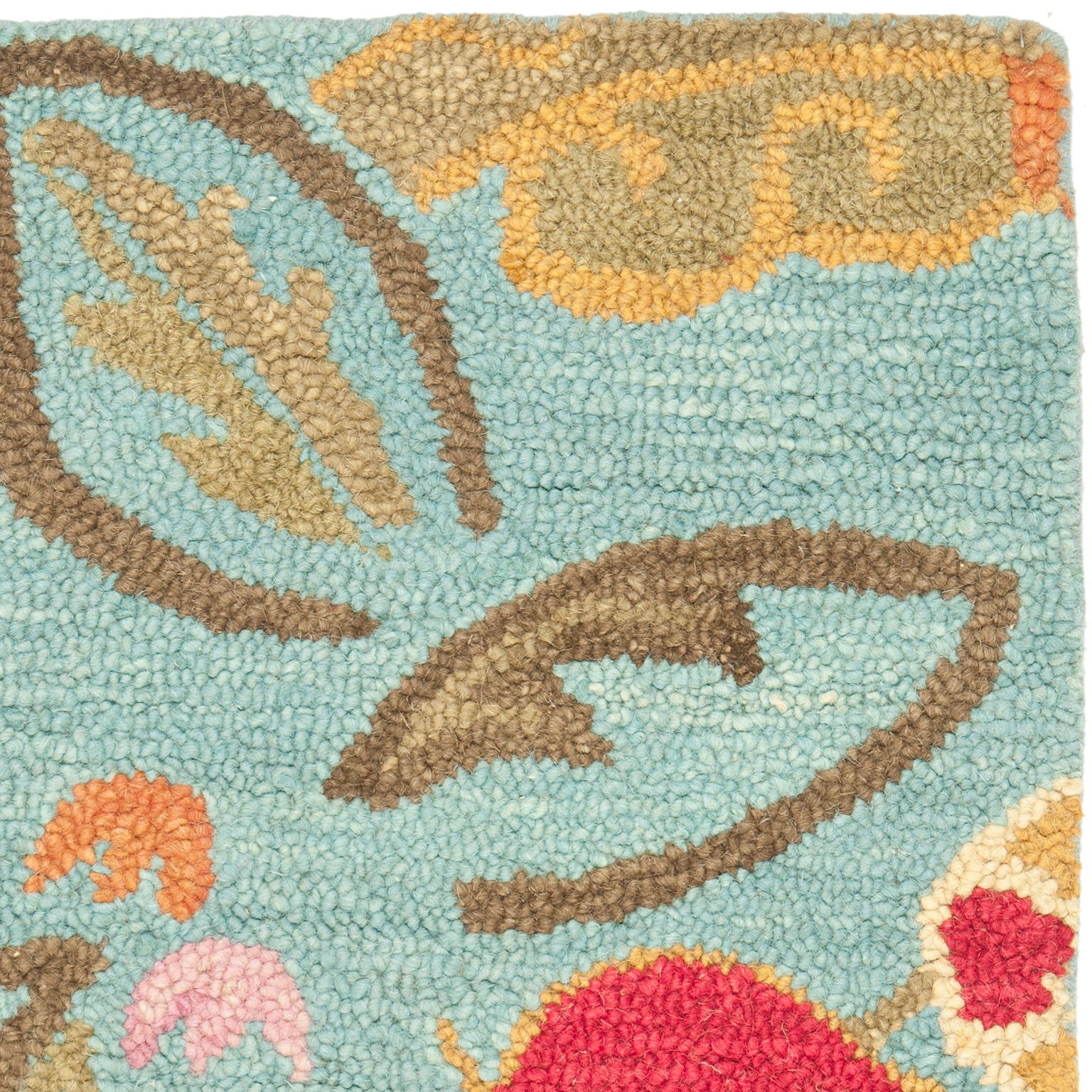 SAFAVIEH Blossom Mia Floral Wool Area Rug, Blue/Multi, 2'6