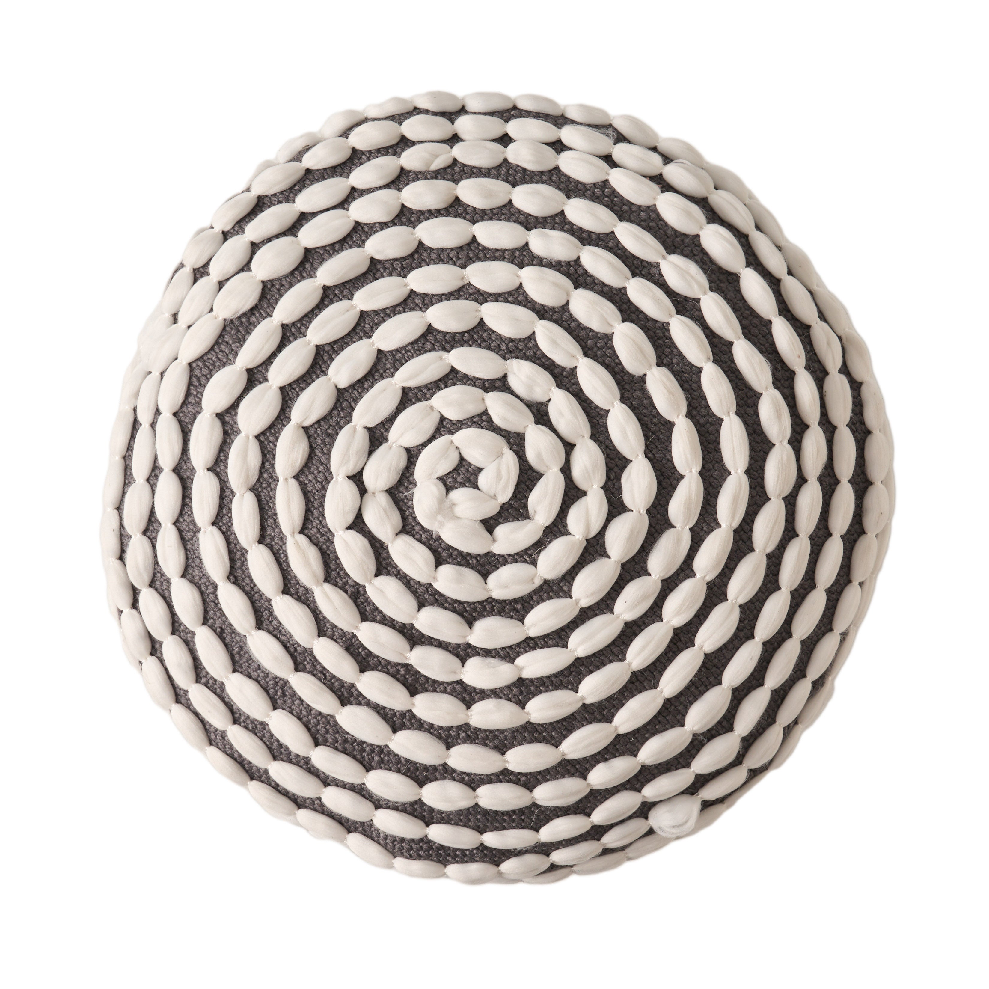 Rosalyn Handcrafted Modern Water-Resistant Fabric Ottoman Pouf