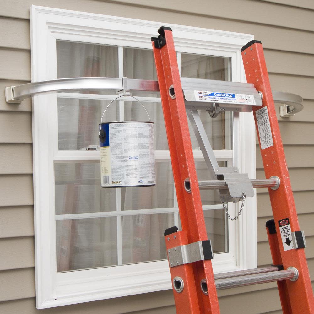 Aluminum Ladder Stabilizer for Extension Ladders. Attaches In Minutes ;