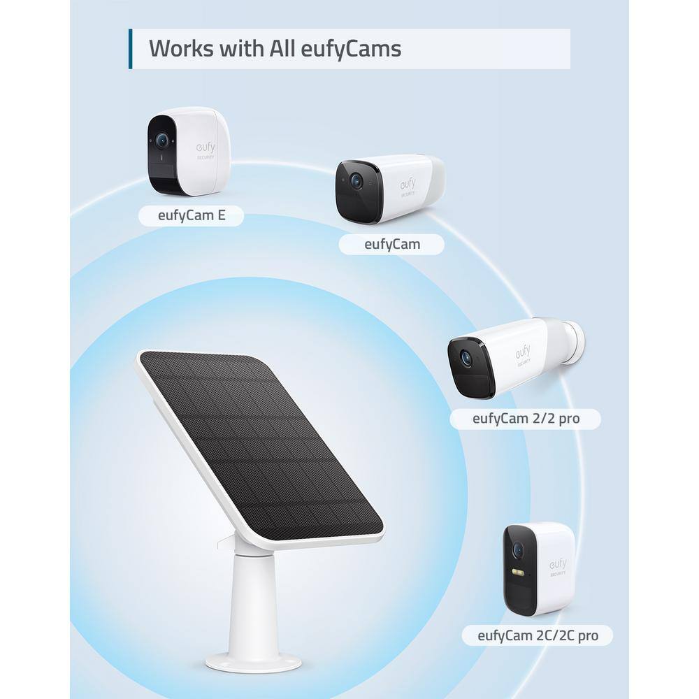 eufy Security Solar Panel for Security Wire-Free Cameras in White T8700021