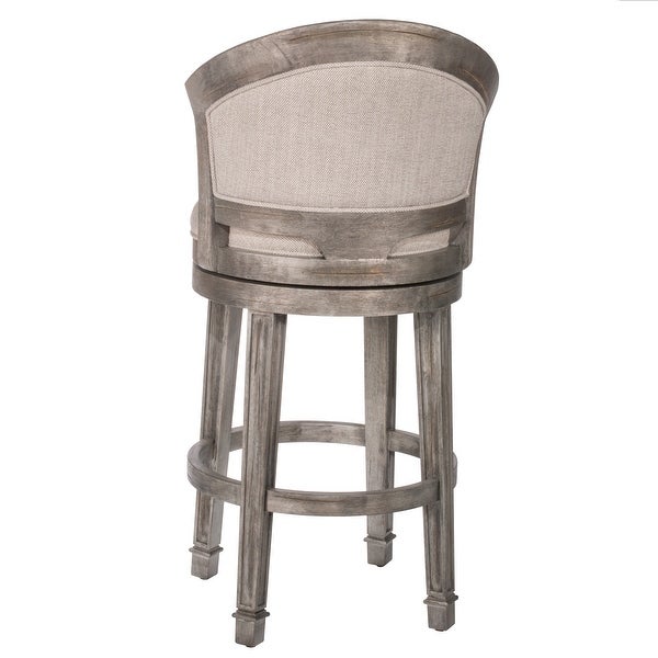 Hillsdale Furniture Monae Wood Upholstered Swivel Stool