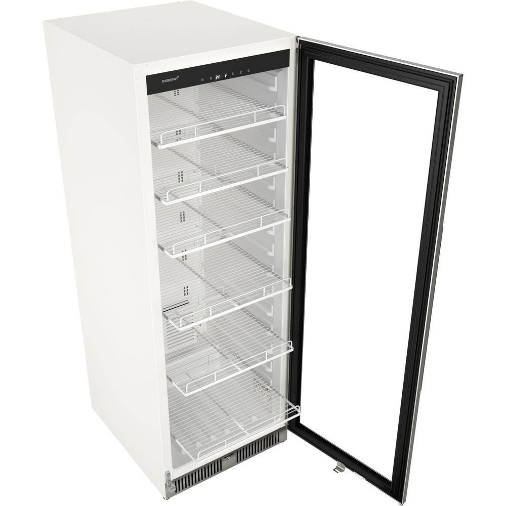 EdgeStar 24 Inch Wide 13.7 Cu. Ft. Commercial Beverage Merchandiser With Temperature Alarm and Reversible Door VBM131SS