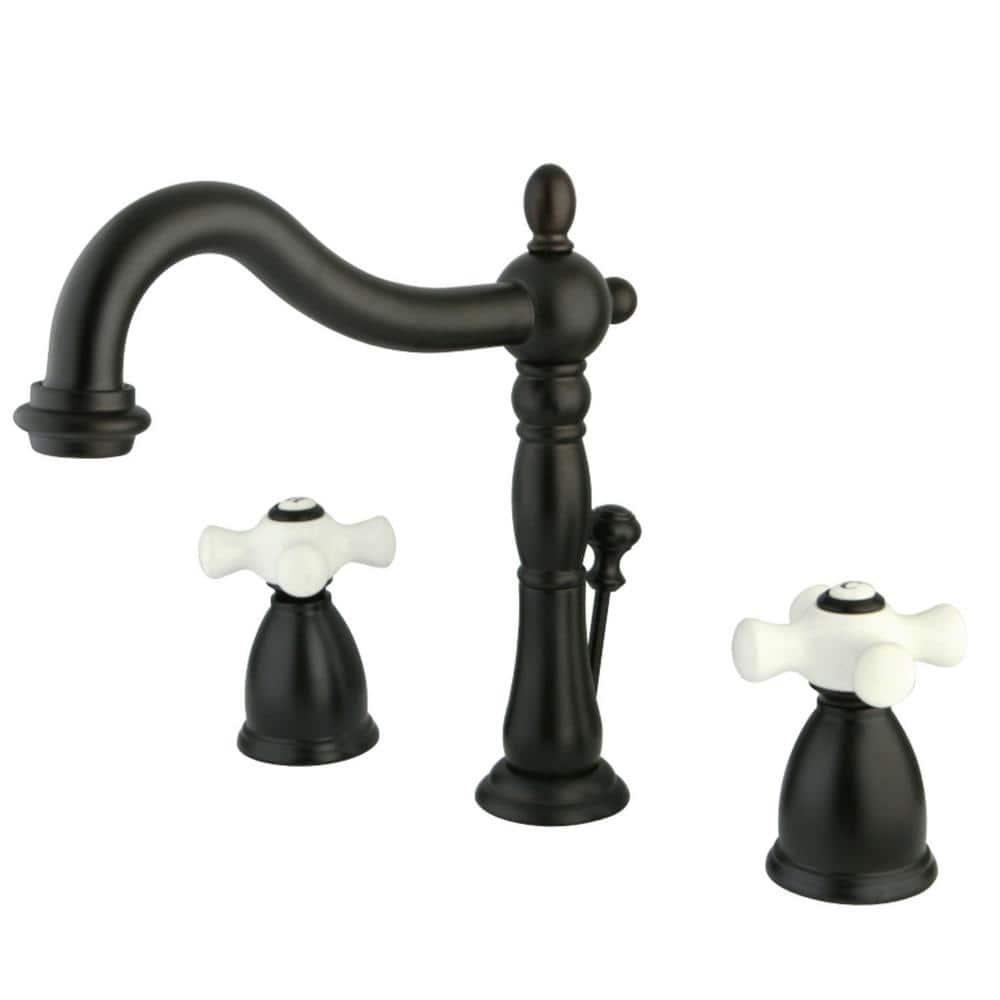 Kingston Brass Heritage 8 in Widespread 2Handle Bathroom Faucet in Oil Rubbed Bronze