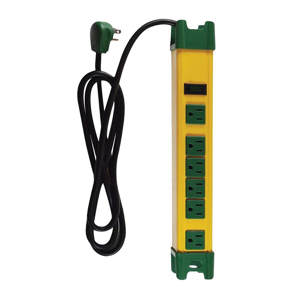 GoGreen Power 6 Outlet Metal Surge Protector w 6 ft. Heavy Duty Cord GG-26114