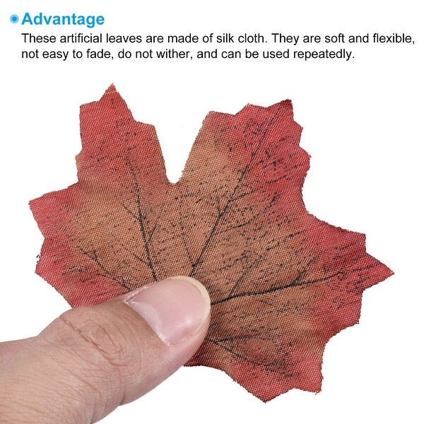 200pcs Artificial Leaves Fall Maple Autumn Fake Leaf Decoration