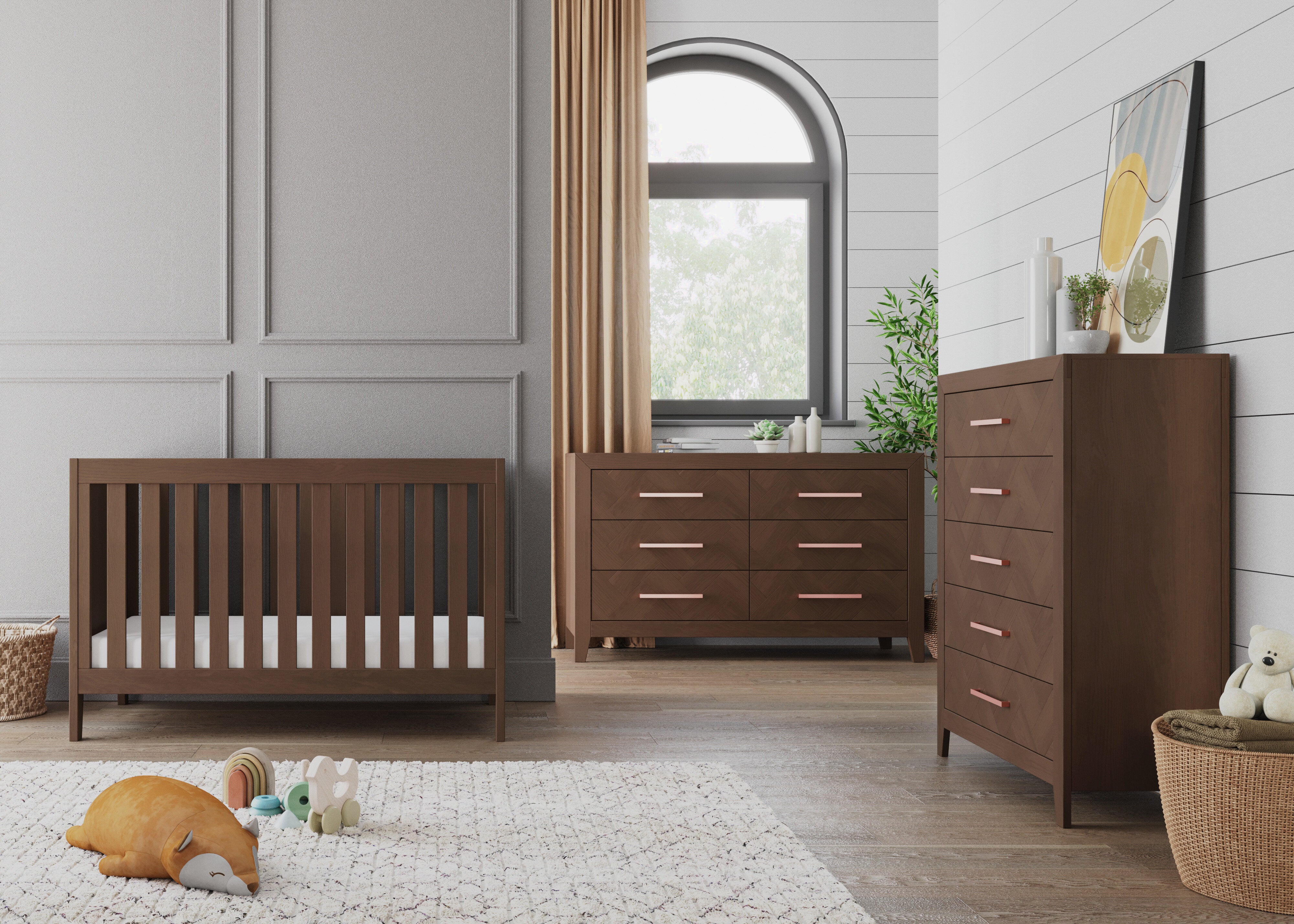 Child Craft 3-in-1 Baby Crib Kieran, Toasted Chestnut