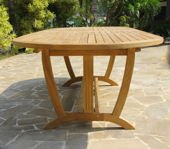 Deluxe Oval Extension Table Large   Transitional   Outdoor Dining Tables   by Classic Patio Inc  Houzz