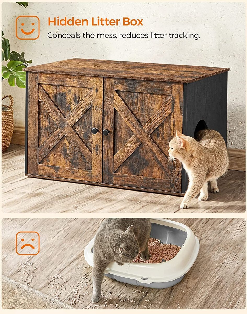 FEANDREA Hidden Cat Litter Box Enclosure