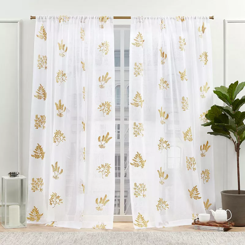 Nicole Miller New York Mabel Sheer 2-pack Window Curtain Set