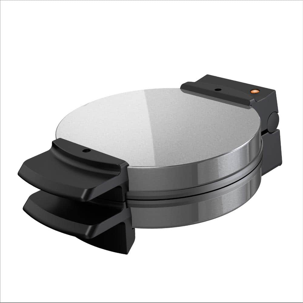 BLACK+DECKER 7.25 in. Silver Belgian Waffle Maker WMB500