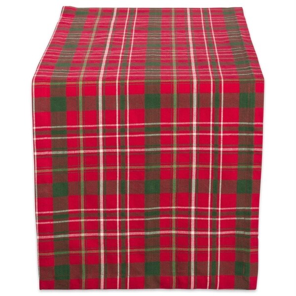 Design Imports Tartan Holly Plaid Table Runner (0.25 inches high x 14 inches wide x 108 inches deep)