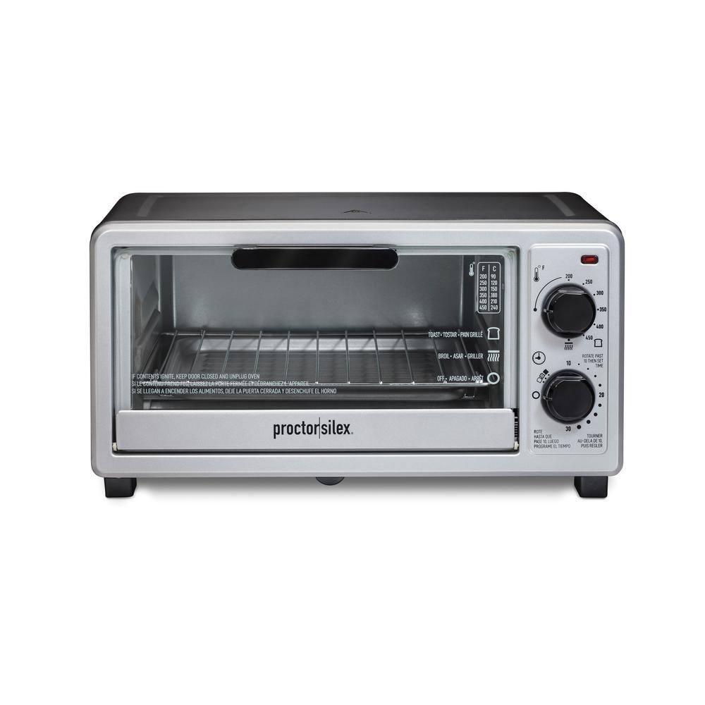 Proctor Silex 1100-Watt 4-Slice Black Toaster Oven Broiler 31260