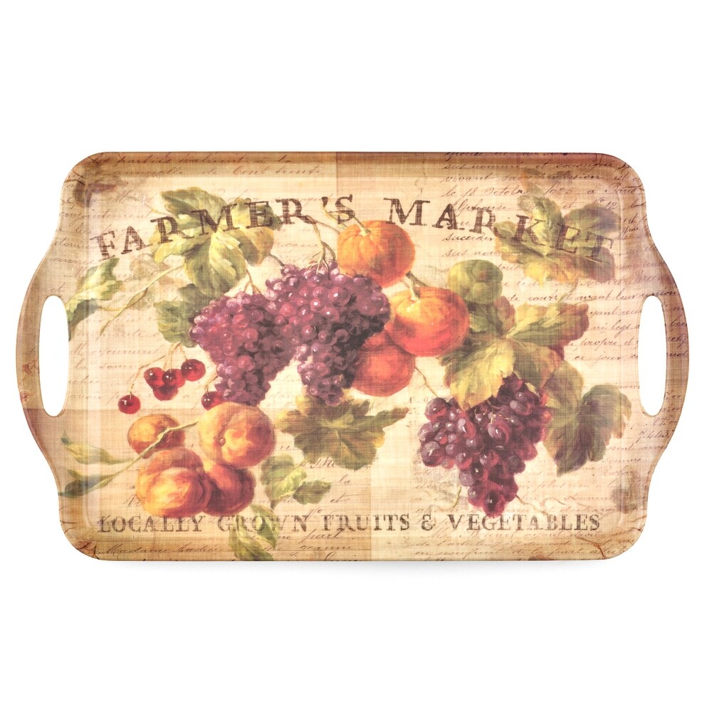 Pimpernel Abundant Fall Large Melamine Handled Tray   19.25\