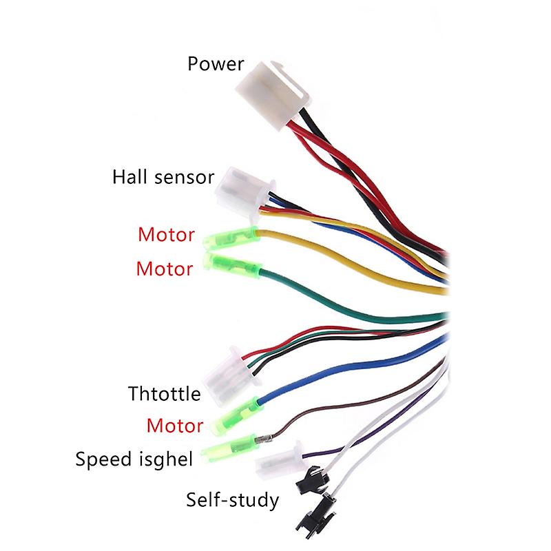 Ebike Controller 36v 48v 350w Brushless Dual Mode Intelligent Three Wheel Two Wheel Controller Electric Bike Accessorice