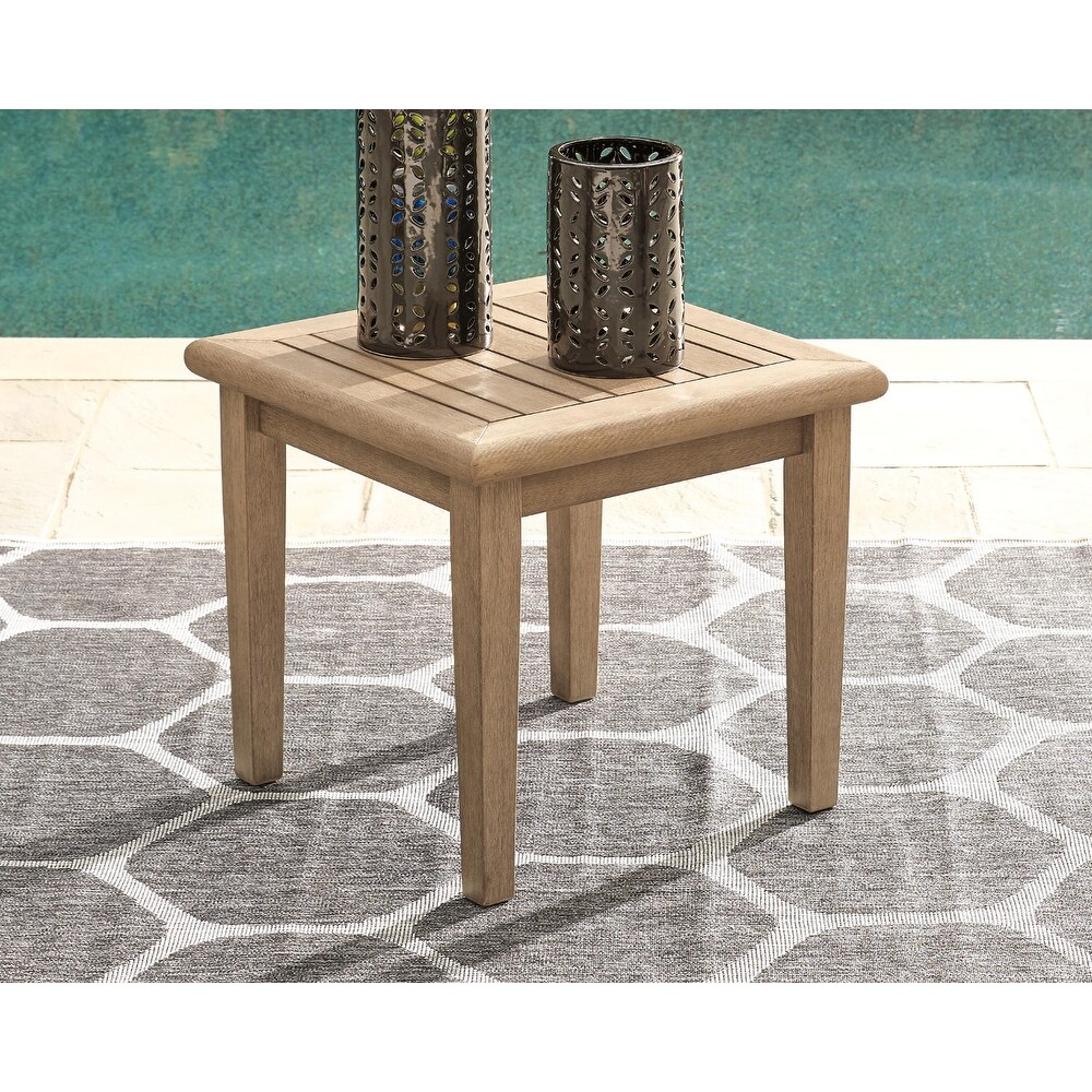 Signature Design by Ashley Gerianne Outdoor Brown Square End Table   24\