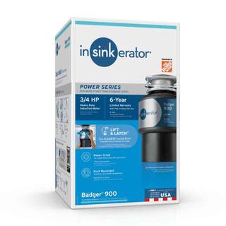 InSinkErator Badger 900 Lift  Latch Power Series 34 HP Continuous Feed Garbage Disposal with Power Cord Kit BADGER 900LL WCRD-00