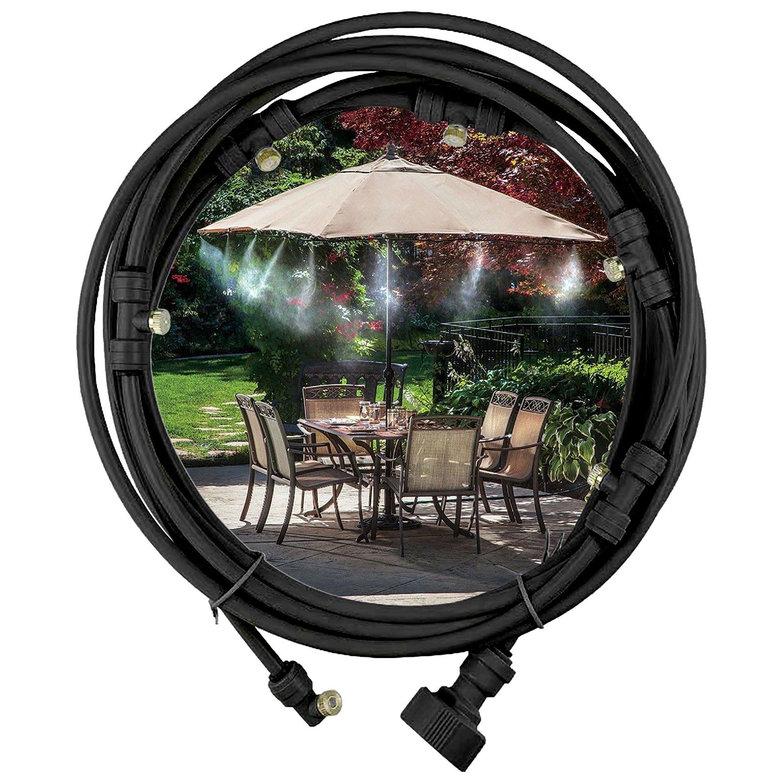 Jpgif Misting Cooling System，Outdoor Misting System For Patio Garden Trampoline Greenhouse 6M