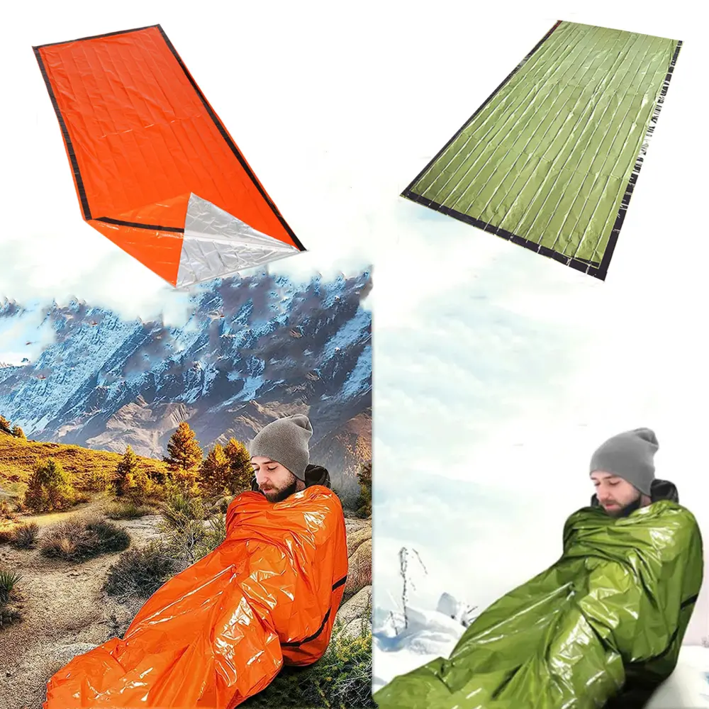 Waterproof Lightweight Emergency Mylar Sleeping Bag for Camping Hiking Outdoor Adventure Activities