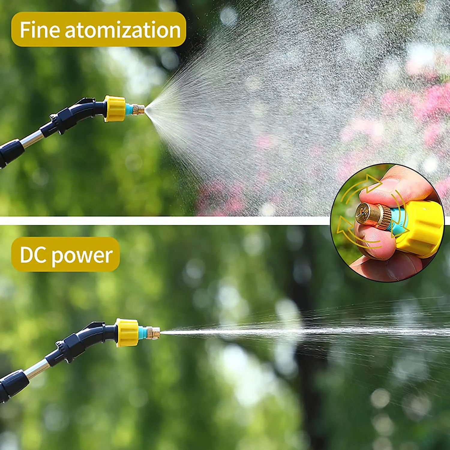 Portable Electric Garden Sprayer Rechargeable Battery Powered Watering Wand Plant Spray Mister with Telescopic Wand