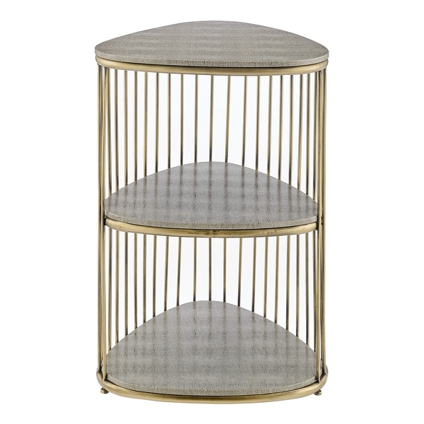 Theron Faux Shagreen Side/ End Table