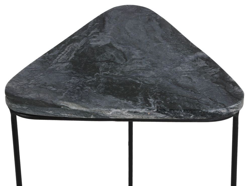 Bare Decor Selfy 2 Piece Nesting Accent Tables  Black/White Triangle Marble   Transitional   Coffee Table Sets   by CozyStreet  Houzz