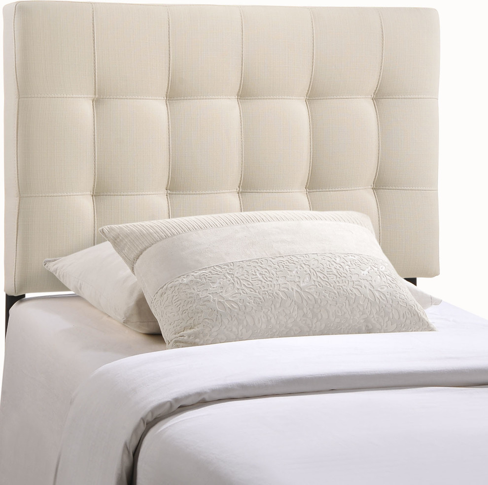 Lily King Tufted Upholstered Fabric Headboard   Transitional   Headboards   by Uber Bazaar  Houzz