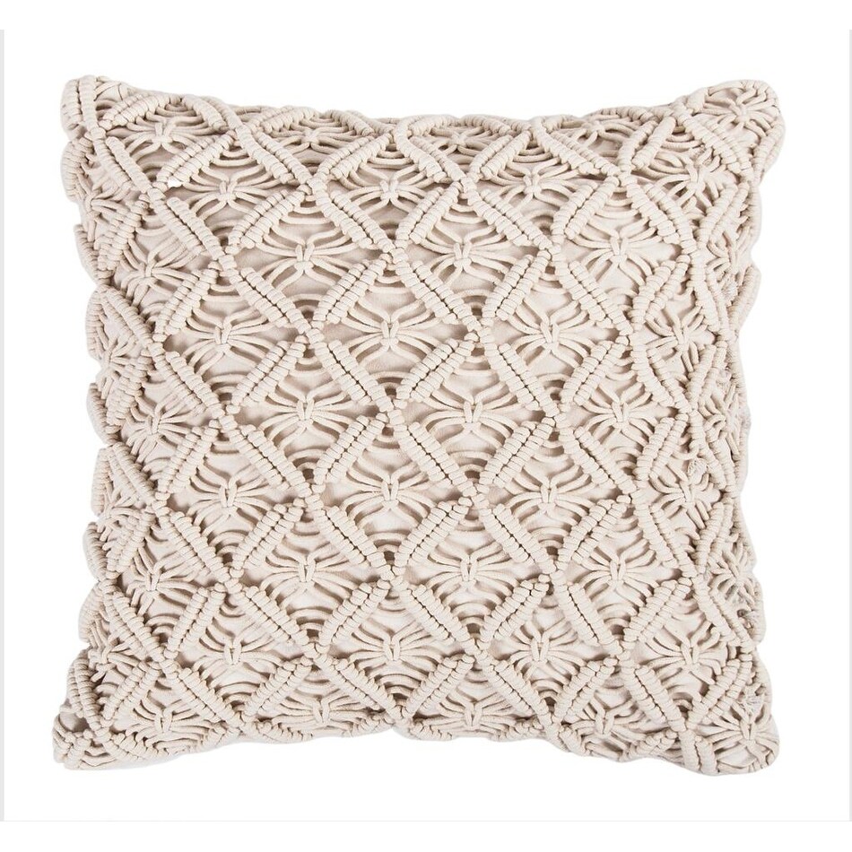 Donna Sharp Ivory Crochet Decorative Pillow