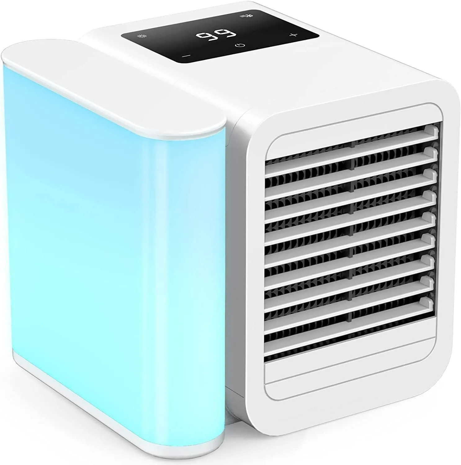 Portable Air Conditioners Fan: 1000ml Evaporative Mini Air Cooler with 3 Speeds, 7 LED Light, Personal Air Cooler Desktop Cooling Fan, Air Conditioner Portable AC Unit for Home Room Office Desk