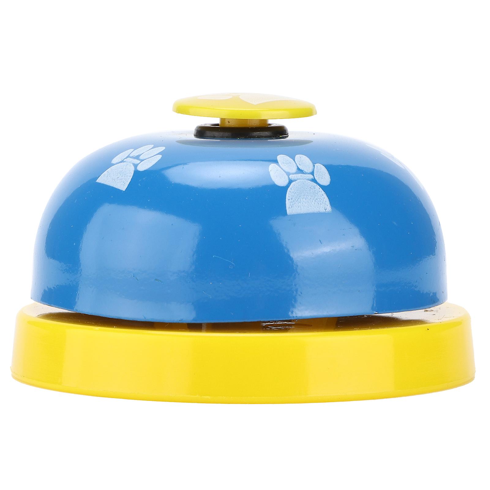 Pet Training Bell Portable Interactive Educational Dog Cat Bells Toys For Pet Training And Communicationyellow Base And Blue Cover