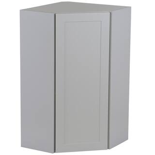 Hampton Bay Cambridge Gray Shaker Assembled Corner Cabinet (24 in. W x 24 in. D x 42 in. H) CA2442C-KG