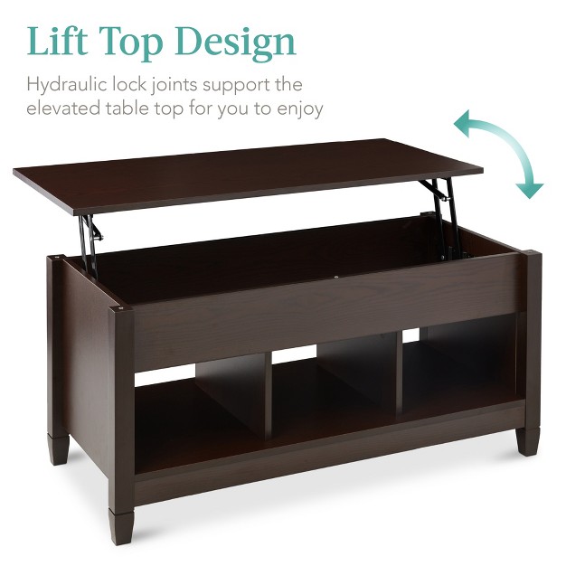 Best Choice Products Lift Top Coffee Table Multifunctional Accent Furniture W Hidden Storage