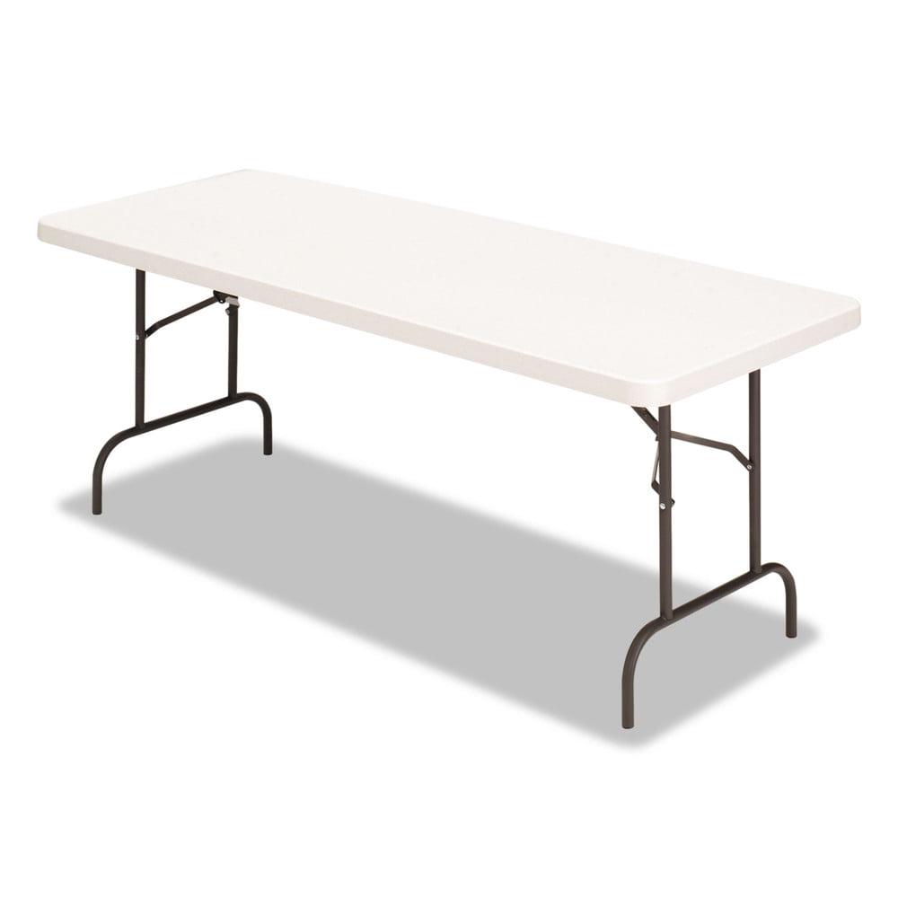 Alera Banquet Folding Table， Rectangular， Radius Edge， 60 x 30 x 29， Platinum/Charcoal